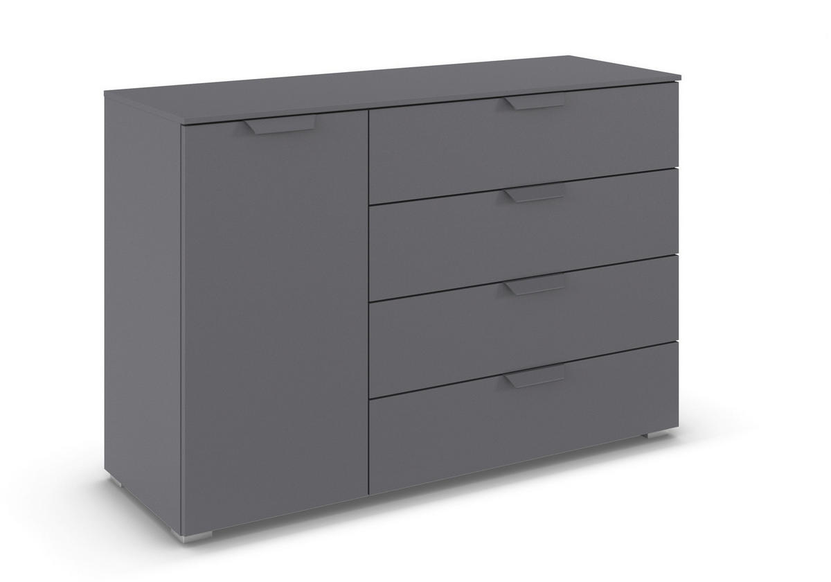 KOMMODE  in 120/81/42 cm  - Dunkelgrau, Design, Holzwerkstoff/Metall (120/81/42cm) - Carryhome