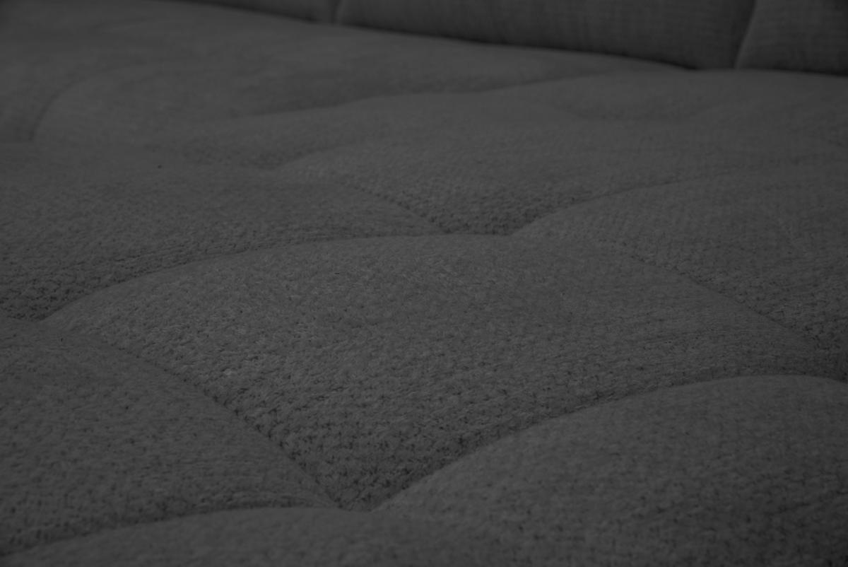 ECKSOFA Anthrazit Chenille Armlehnenkissen, Rücken echt, Sitztiefenverstellung  - Anthrazit/Schwarz, KONVENTIONELL, Textil/Metall (313/215cm) - Hom`in