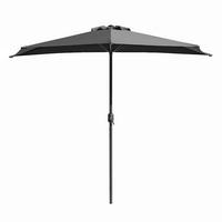 SONNENSCHIRM 270 cm Anthrazit  - Anthrazit/Schwarz, MODERN, Kunststoff/Metall (270/230/270cm) - Gardenson
