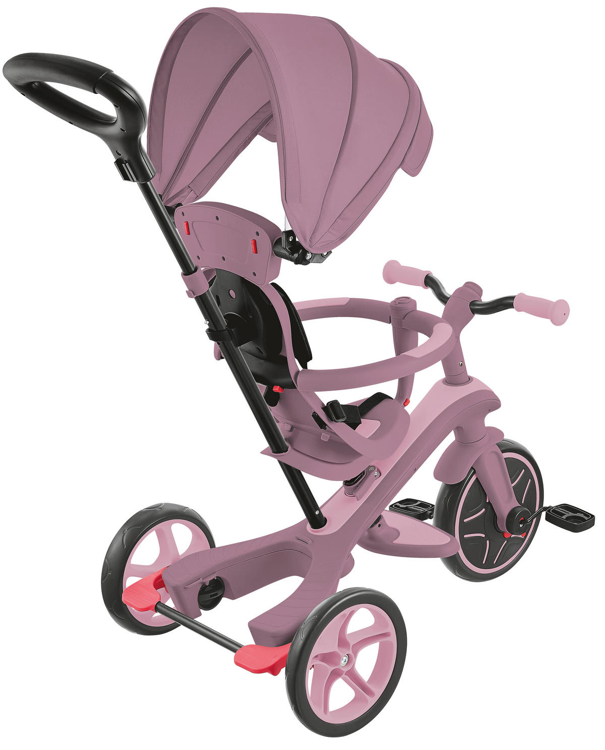 DREIRAD EXPLORER TRIKE 4in1 ECO  - Beere, Basics, Kunststoff (95/47/97,5kg) - GLOBBER