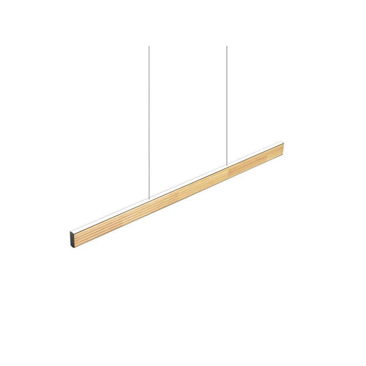 LED-HÄNGELEUCHTE Groove 120/3/45-180 cm  - Eichefarben/Schwarz, Design, Holz/Metall (120/3/45-180cm)