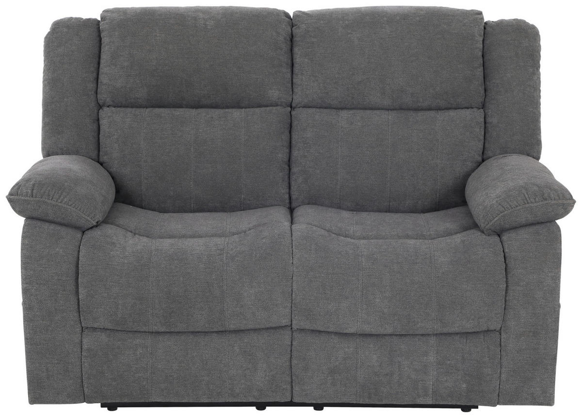 2-SITS SOFFA i textil grå  - svart/grå, Basics, textil/plast (153/101/90cm) - P & B