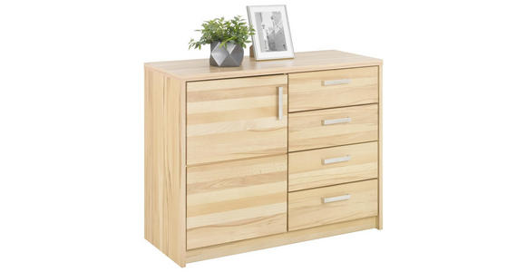 KOMMODE 97/77/40 cm Kernbuche massiv  - Buchefarben/Nickelfarben, Natur, Holz/Holzwerkstoff (97/77/40cm) - Linea Natura