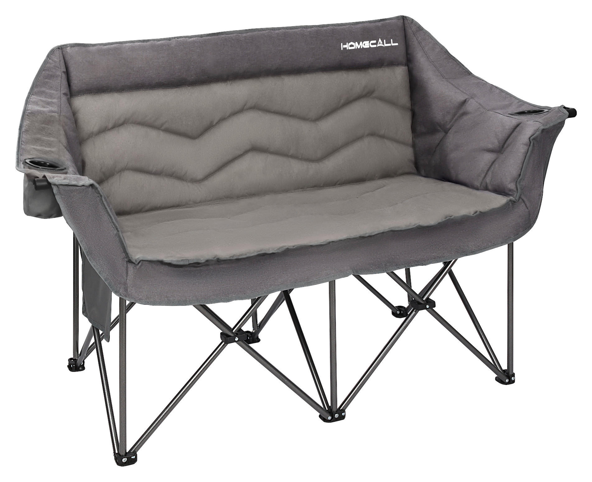 CAMPING-KLAPPSTUHL - Grau/Grün, Basics, Textil/Metall (134/108/50cm) - Modante