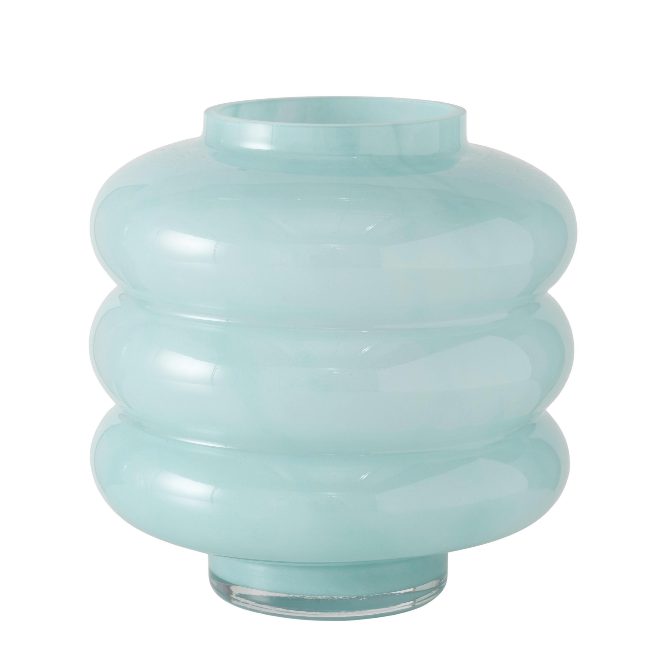 VASE  - Türkis, Basics, Glas (18/18cm) - Boltze Home
