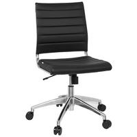 DREHSTUHL  in Lederlook Schwarz, Chromfarben  - Chromfarben/Schwarz, MODERN, Kunststoff/Textil (58/107/47cm) - MID.YOU