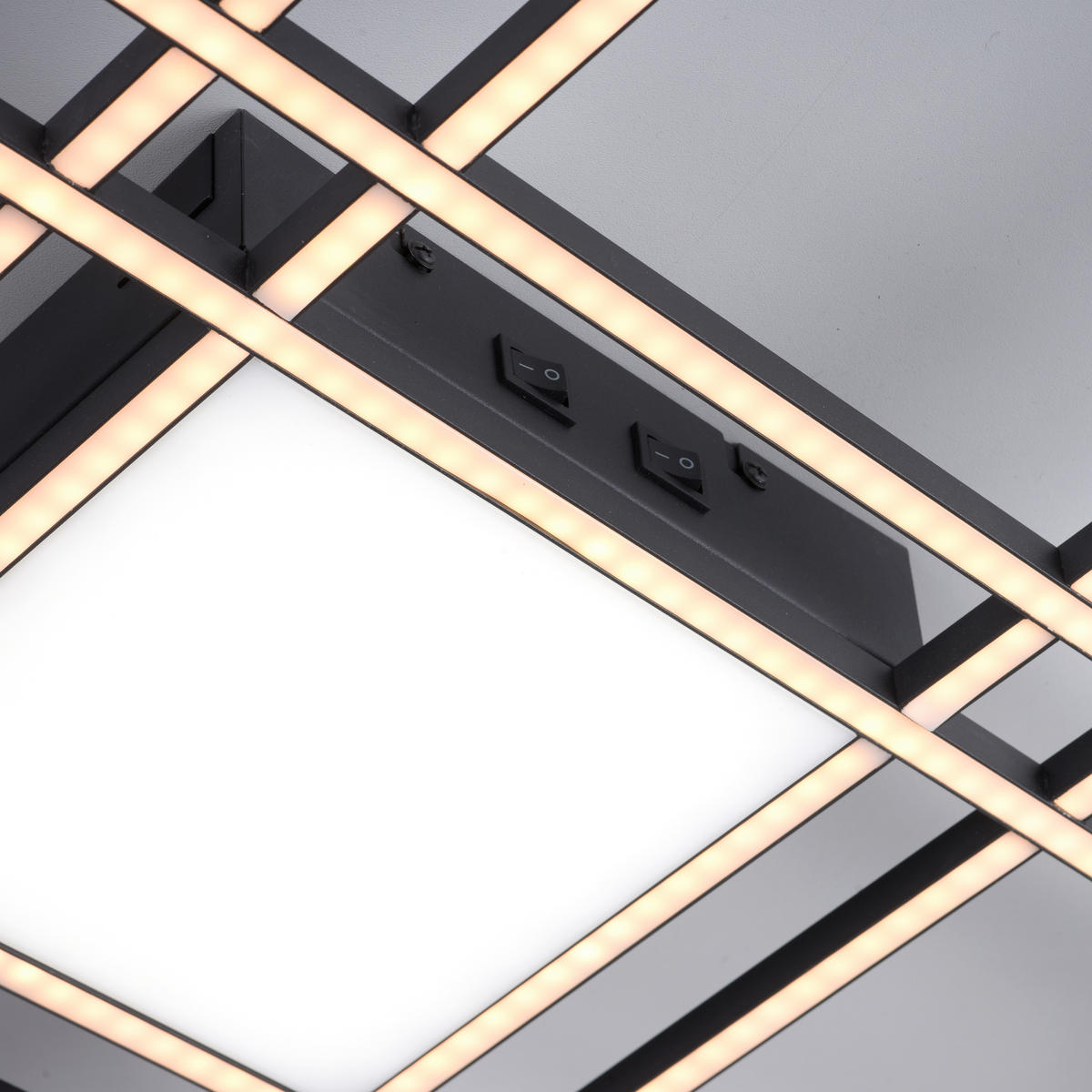 LED-DECKENLEUCHTE 110/110/6 cm    - Design, Kunststoff/Metall (110/110/6cm)