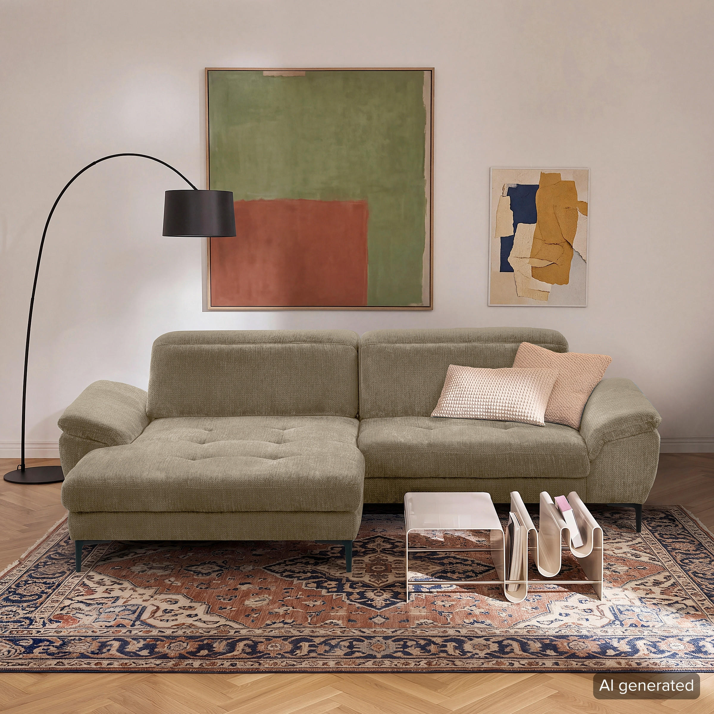 Livetastic Ecksofa Prado Taupe 268x195 cm