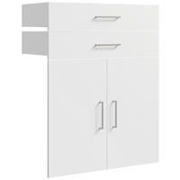 TÜRENSET 78,4/100,6/37 cm   - Silberfarben/Weiß, Natur, Holzwerkstoff/Metall (78,4/100,6/37cm) - Linea Natura