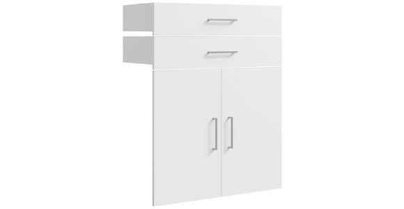 TÜRENSET 78,4/100,6/37 cm   - Silberfarben/Weiß, Natur, Holzwerkstoff/Metall (78,4/100,6/37cm) - Linea Natura