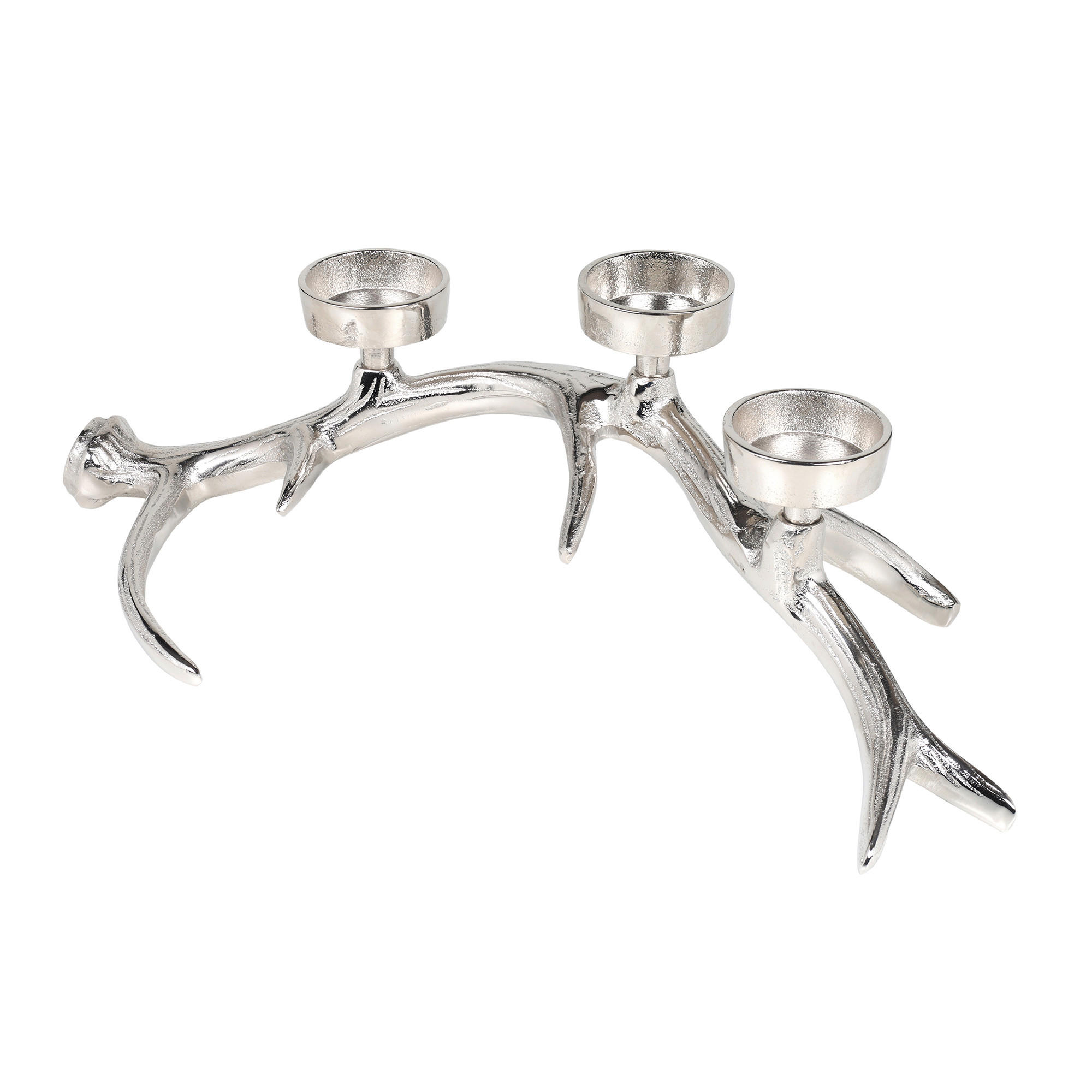 KERZENHALTER - Nickelfarben, LIFESTYLE, Metall (51/25,5/16,5cm) - X-Mas