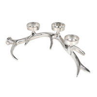 KERZENHALTER - Nickelfarben, LIFESTYLE, Metall (51/25,5/16,5cm) - X-Mas