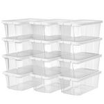 SCHUHBOX - Transparent/Weiß, Trend, Kunststoff (29,5/12,5/16,5cm) - Boxxx