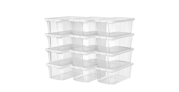 SCHUHBOX - Transparent/Weiß, Trend, Kunststoff (29,5/12,5/16,5cm) - Boxxx
