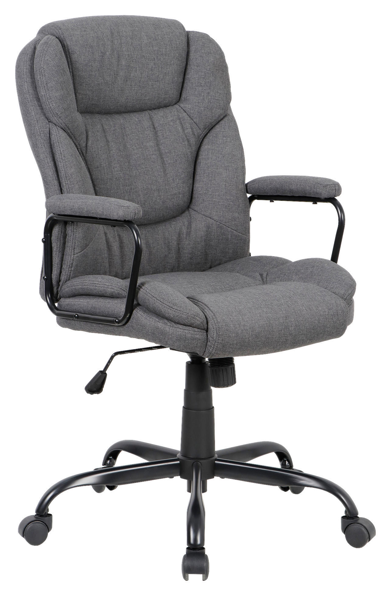 Mid.you Chefsessel Grau, Schwarz Hochglanz 57x109x67 cm