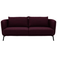 3-SITZER-SOFA Flachgewebe Beere  - Beere/Schwarz, Design, Textil/Metall (210/71/91cm) - Schöner Wohnen
