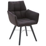 ARMLEHNSTUHL  in Flachgewebe  - Schwarz, Design, Holz/Textil (61/87/63cm) - Waldwelt