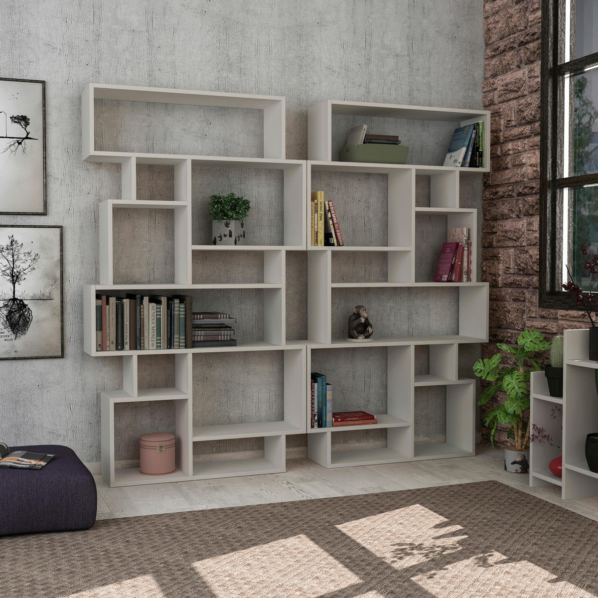 BOKHYLLA i 96/169/26 cm vit  - vit, Design, trämaterial (96/169/26cm) - Livetastic