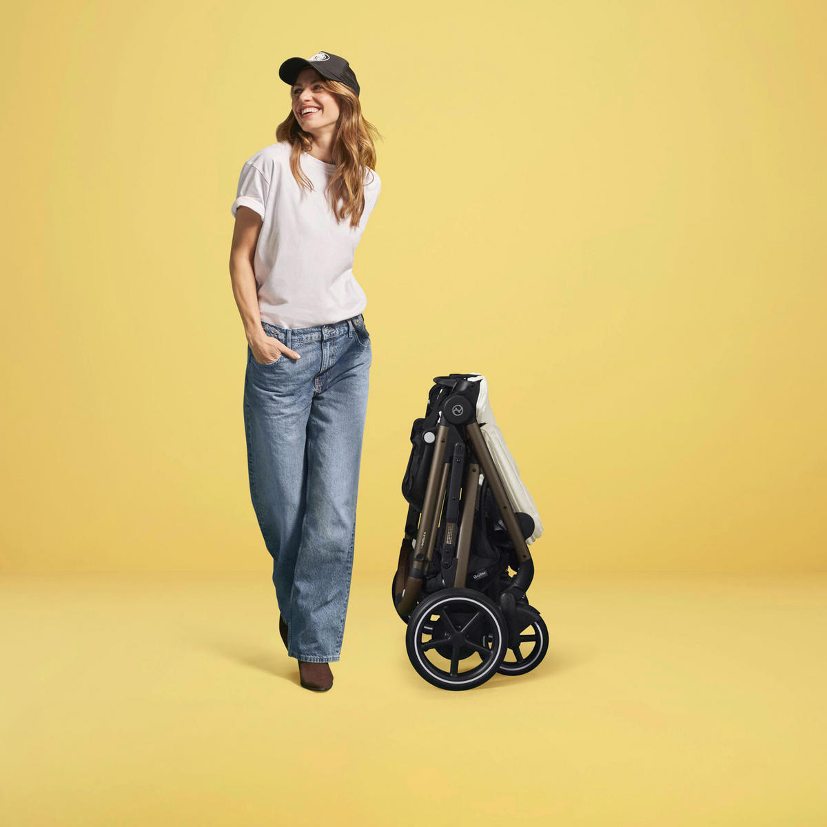 KINDERWAGEN E-GAZELLE S  - Taupe, Design, Kunststoff/Metall (94.5/66/100cm) - Cybex