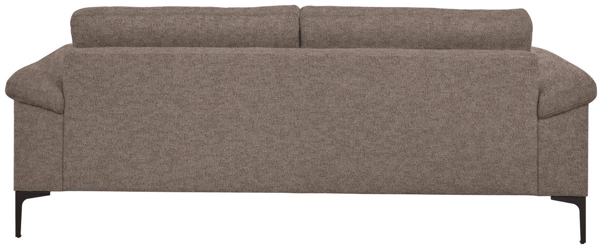 3-SITZER-SOFA in Flachgewebe Taupe  - Taupe/Schwarz, Design, Textil/Metall (226/89/97cm) - Pure Home Lifestyle