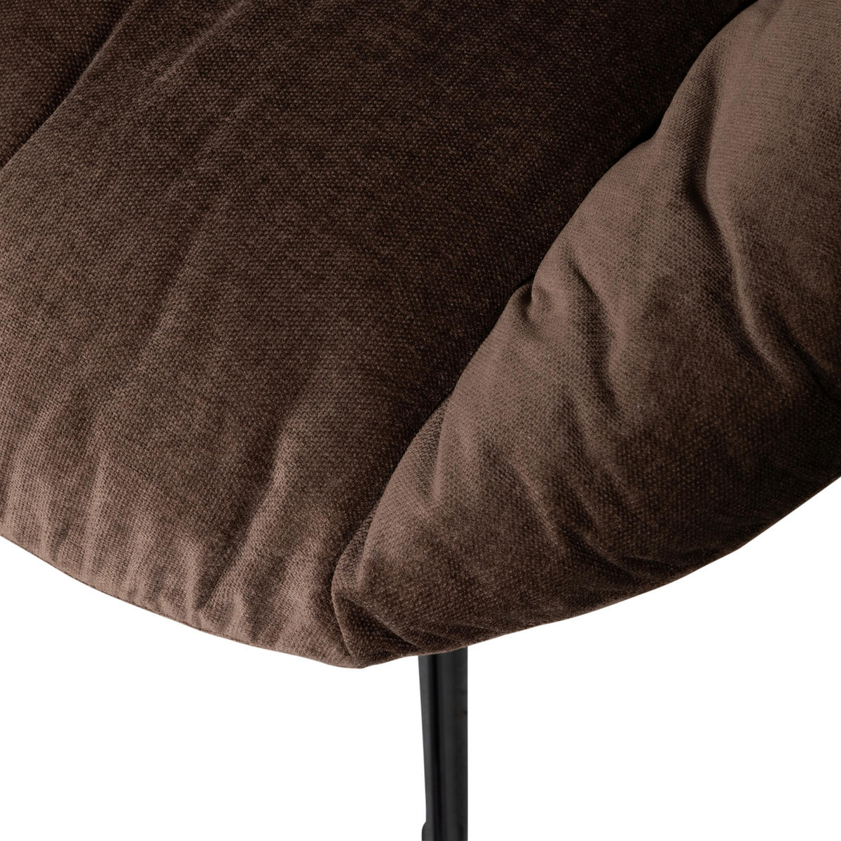 SESSELSET Webstoff    - Schwarz/Braun, Design, Textil/Metall - Livetastic