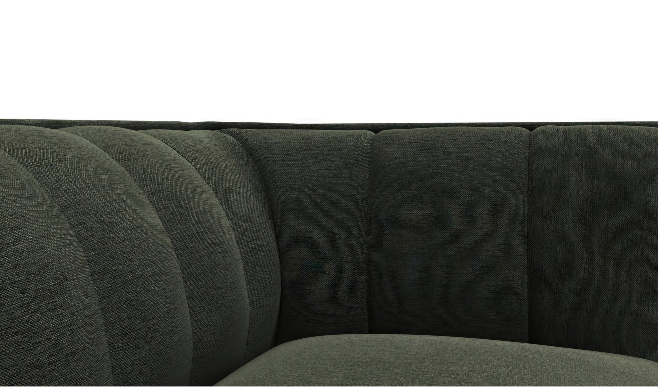 2,5-SITZER Chenille, Webstoff, Flachgewebe Waldgrün  - Waldgrün/Schwarz, Design, Holz/Textil (179/75/91cm) - Livetastic