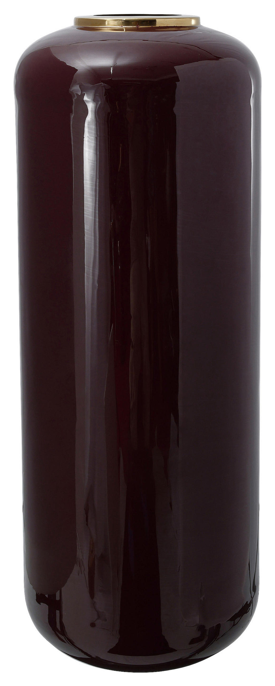 PODLAHOVÁ VÁZA, kov,  - zlatá/bobuľová, Trend, kov (30/81cm)