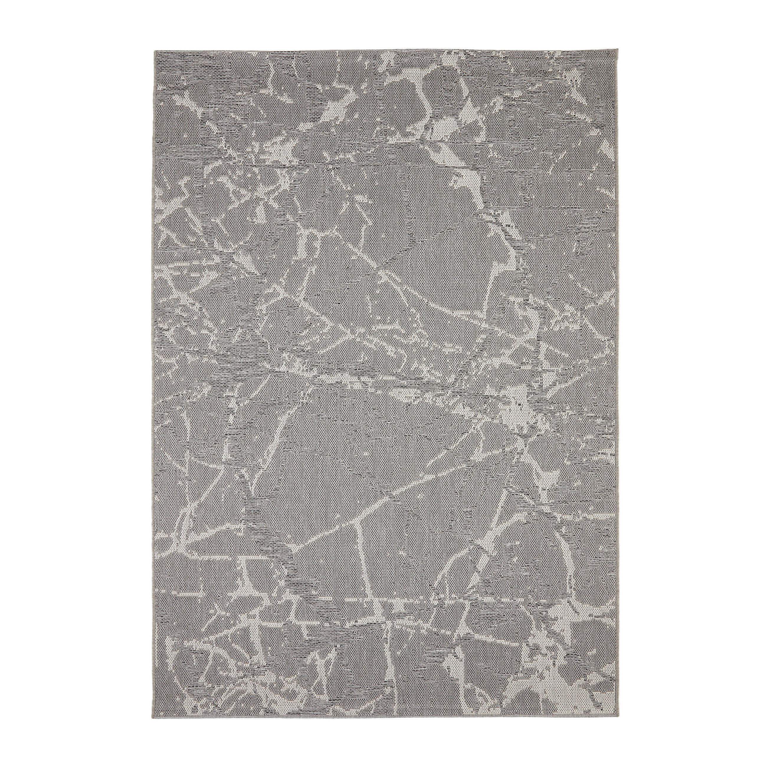 OUTDOORTEPPICH 120/170 cm Baracoa Grau, Weiß  - Weiß/Grau, Design, Kunststoff/Textil (120/170cm) - Novel