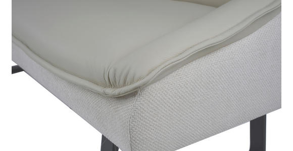 ECKBANK 237/178 cm Struktur Echtleder Schwarz, Beige   - Beige/Schwarz, Design, Leder/Textil (237/178cm) - Novel