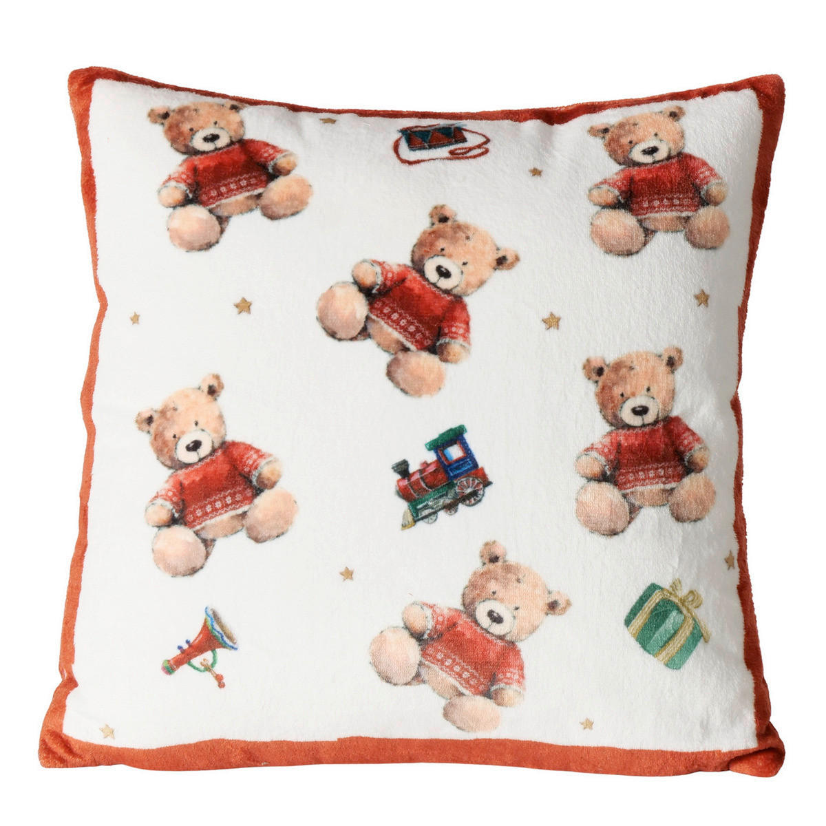 BANKKISSEN 45/45/12 cm    - Weiss/Rot, Basics, Textil (45/45/12cm)