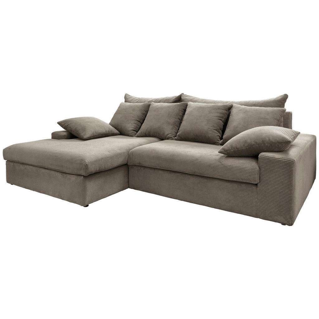 Thumbnail - Livetastic Ecksofa, Graubraun, Textil, 4-Sitzer, Füllung: Schaumstoff, L-Form, 278x200 cm, seitenverkehrt erhältlich, Rü...