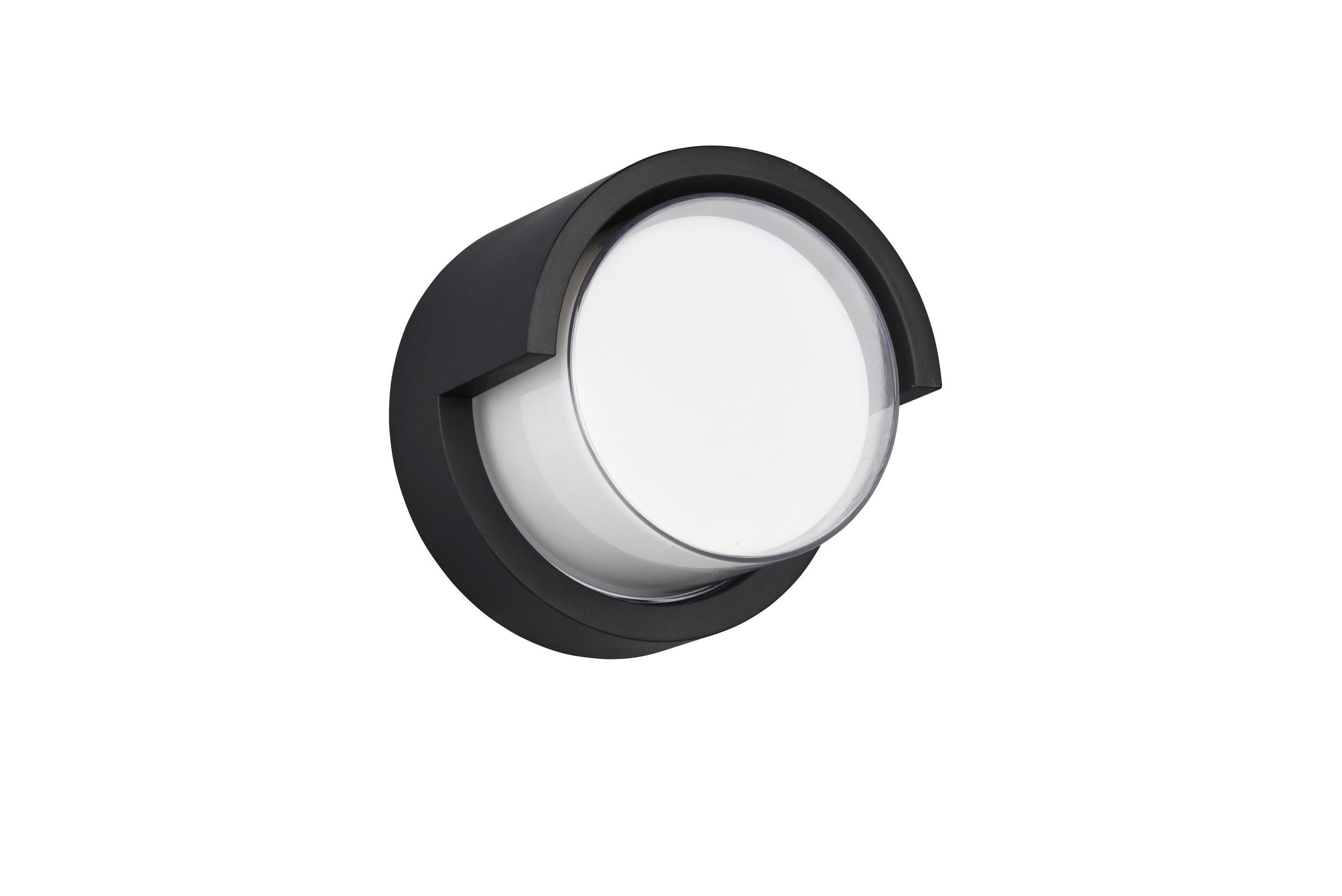 AUSSENWANDLEUCHTE - Weiss/Schwarz, Design, Kunststoff (15/10cm)