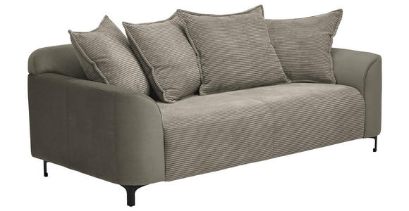 2-SITZER-SOFA in Cord, Velours Braun  - Schwarz/Braun, KONVENTIONELL, Textil/Metall (175/84/99cm) - Carryhome