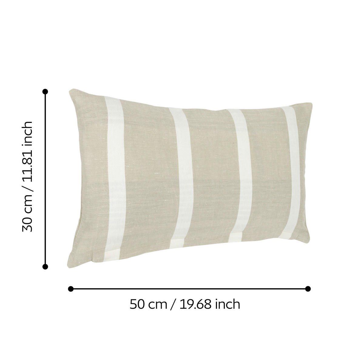 ZIERKISSEN  30/50 cm   - Beige/Weiß, Basics, Textil (30/50cm) - Eglo