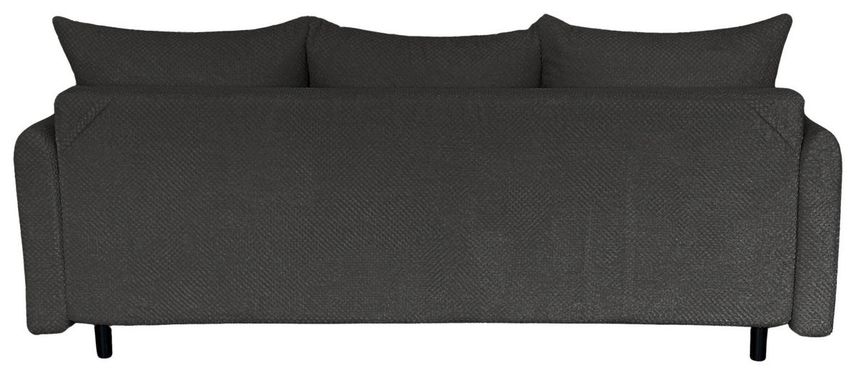 SCHLAFSOFA Webstoff Dunkelgrau  - Dunkelgrau/Schwarz, Design, Kunststoff/Textil (218/96/102cm) - MID.YOU