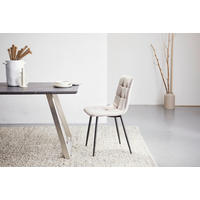 STUHL  in Eisen Samt  - Grau, Modern, Textil/Metall (44/87/54cm) - P & B