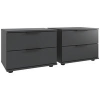 NACHTTISCH-SET 52/40/38 cm  in Graphitfarben  - Schwarz/Graphitfarben, Design, Holzwerkstoff/Kunststoff (52/40/38cm) - Carryhome