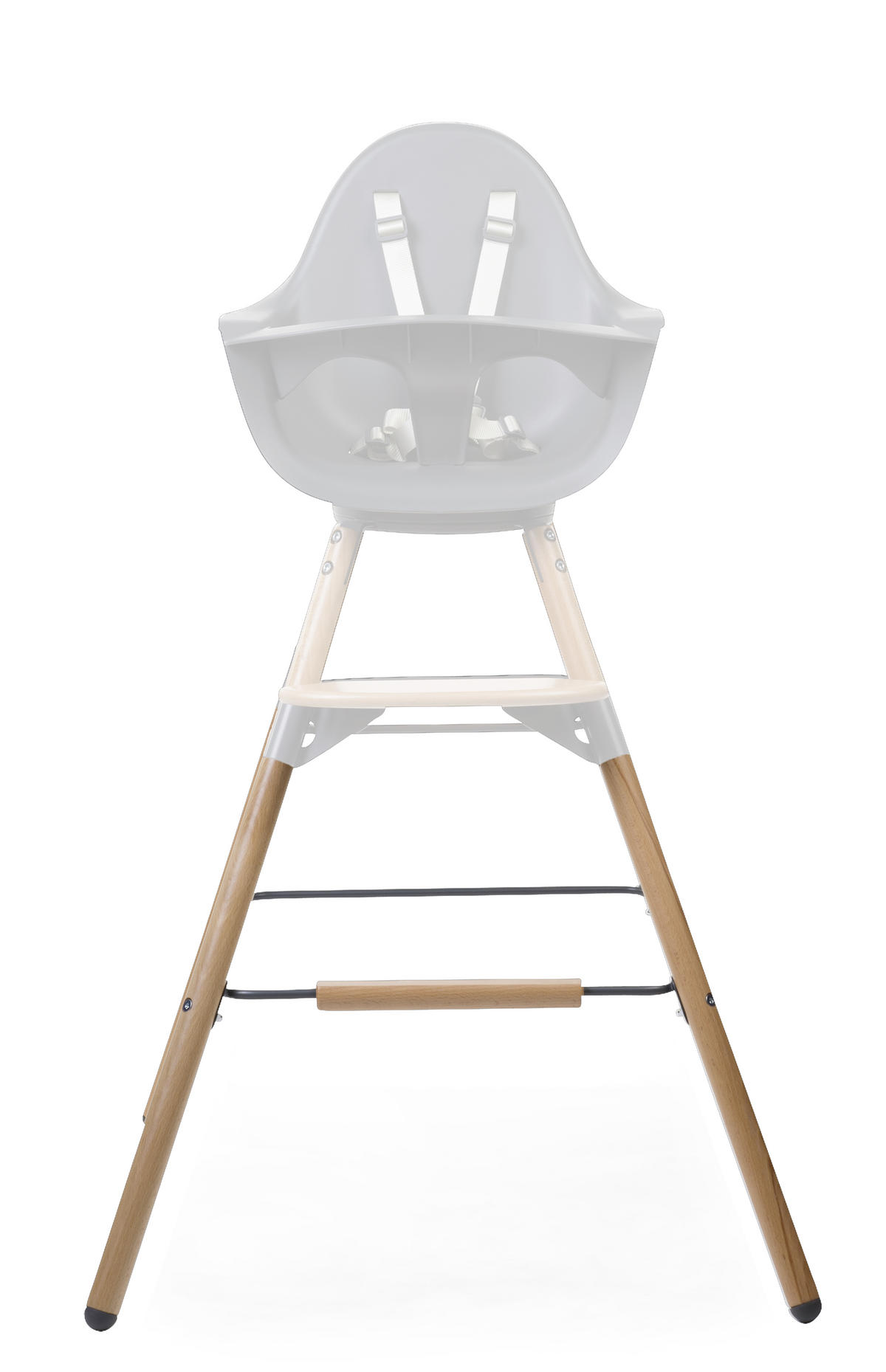 HOCHSTUHLBEINE Evolu Extra-Set Lange Beine Anthrazit, Buchefarben Natur-Anthrazit  - Anthrazit/Buchefarben, Basics, Holz/Metall (66/52/66cm) - Childhome