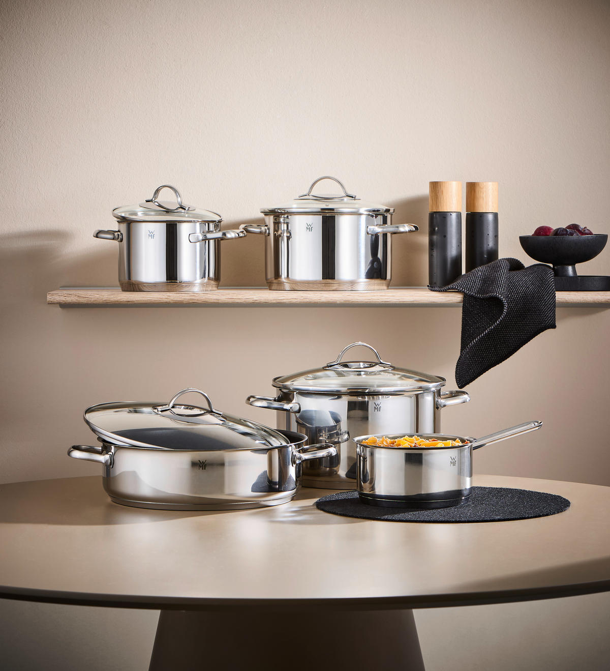 SET LONACA ZA KUHANJE Provence Plus  oplemenjeni čelik  5-dijelni  Provence Plus  - boje oplemenjenog čelika, Basics, staklo/metal - WMF