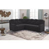 ECKSOFA in Chenille Schwarz  211/263 cm  - Schwarz, Basics, Kunststoff/Textil (211/263cm) - MID.YOU