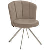 STUHL  in Mikrofaser Metall, Textil  - Edelstahlfarben/Fango, Design, Textil/Metall (62/83/64cm) - Venjakob