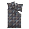 BETTWÄSCHE J.D. Makosatin 155/220 cm  - Blau/Dunkelblau, Design, Textil (155/220cm) - Janine