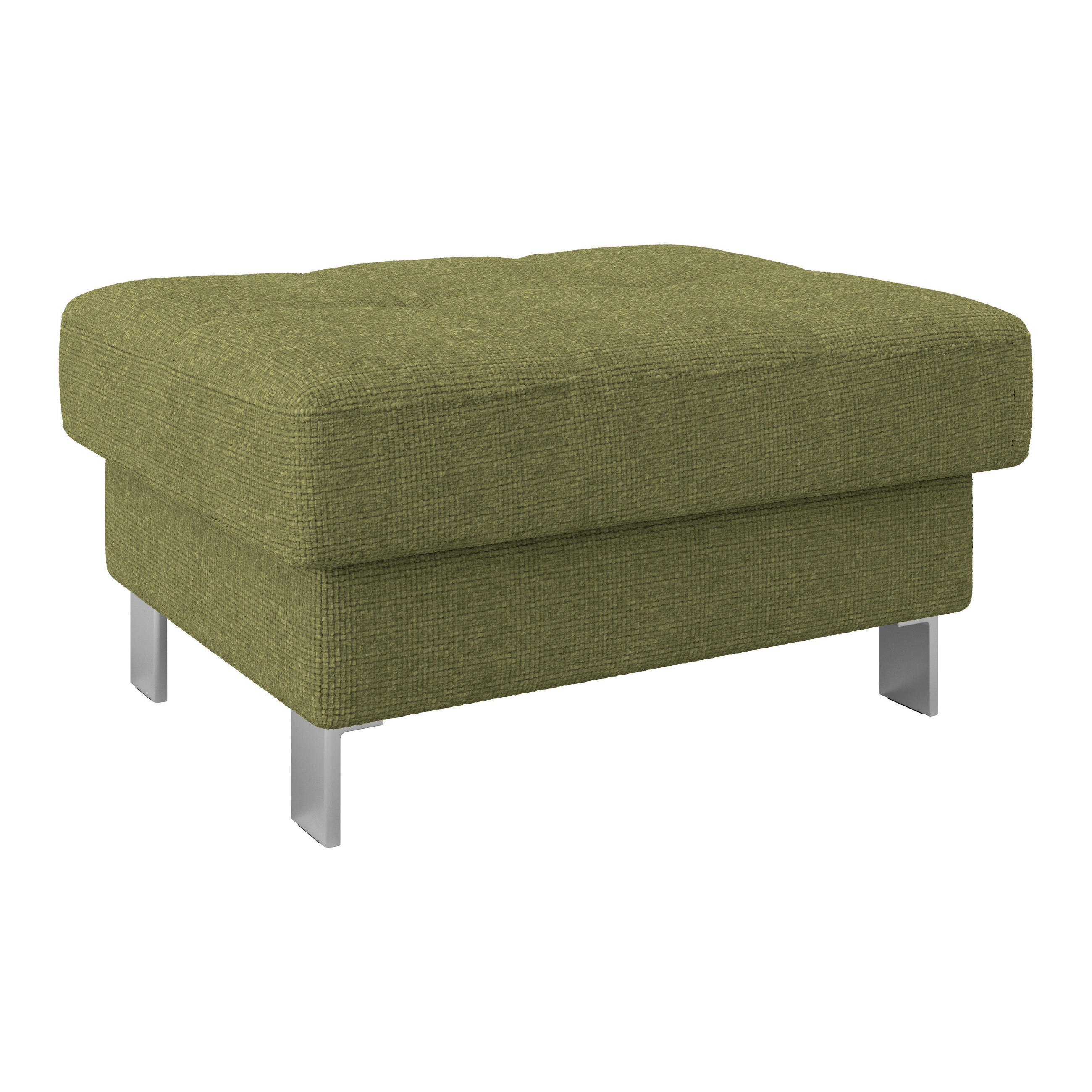 HOCKER in Textil Khaki  - Khaki, Modern, Textil/Metall (90/44/73cm) - MID.YOU