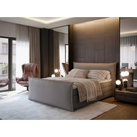 BOXSPRINGBETT 160/200 cm  in Silberfarben  - Silberfarben/Schwarz, MODERN, Textil (160/200cm) - MID.YOU