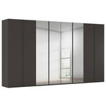 DREHTÜRENSCHRANK 400/223/61 cm,  in Graphitfarben, 8-türig  - Graphitfarben, Basics, Glas/Holzwerkstoff (400/223/61cm) - Novel
