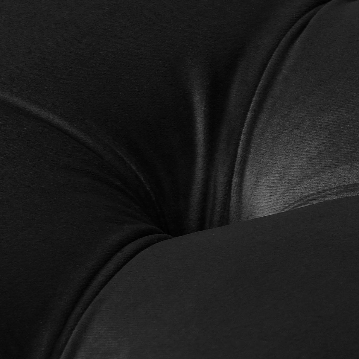 HOCKER in Textil Schwarz  - Schwarz/Braun, Design, Holz/Textil (80/45/80cm) - Livetastic