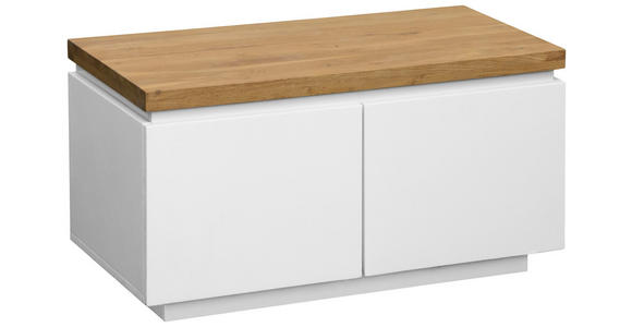 GARDEROBENBANK  in 80/43/41,5 cm  - Eichefarben/Weiß, KONVENTIONELL, Holz (80/43/41,5cm) - Novel