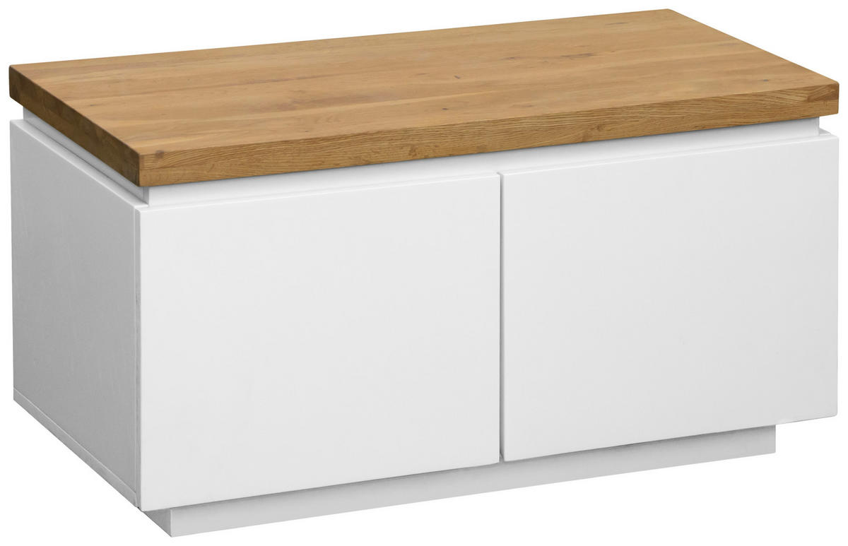 GARDEROBENBANK  in 80/43/41,5 cm  - Eichefarben/Weiß, KONVENTIONELL, Holz (80/43/41,5cm) - Novel
