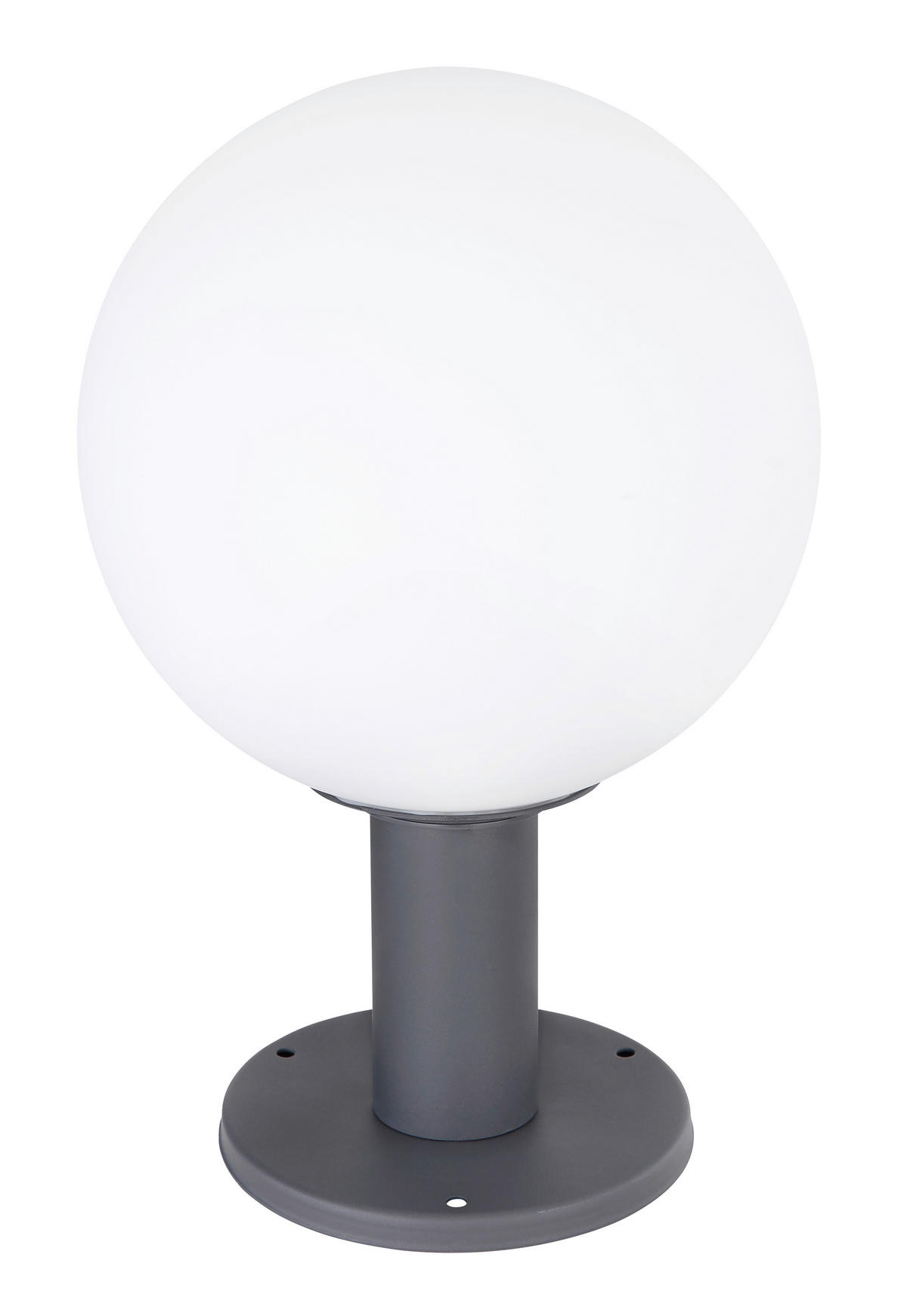 SOCKELBELYSNING - vit/opal, Basics, metall/glas (25/38cm) - Globo