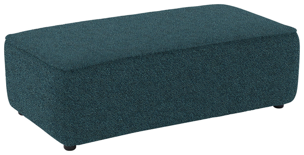 ECKSOFA in Flachgewebe Blau  341/164 cm  - Blau/Schwarz, Design, Kunststoff/Textil (341/164cm) - W.Schillig